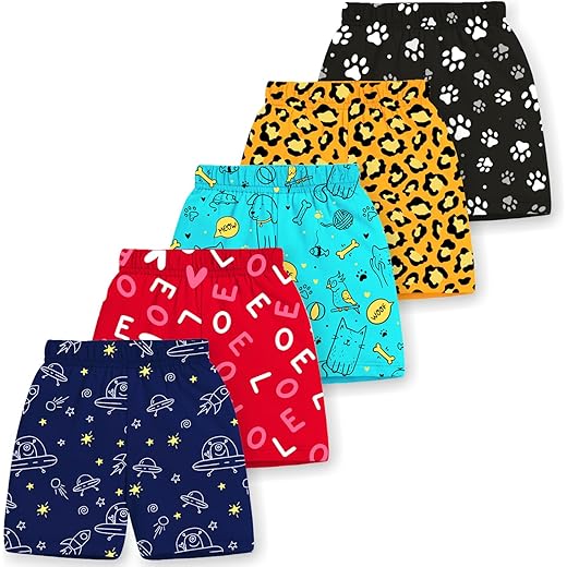 Kids Shorts Pack of 5 - Comfy Cotton Blend