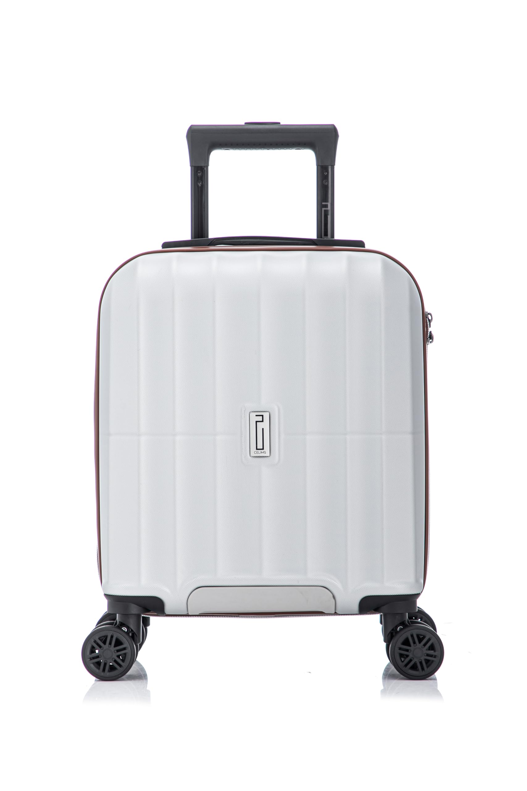 CELIMS – Handgepäck Koffer 45x36x20 cm EasyJet & über 65 Fluggesellschaften | Kabinengepäck | Bordgepäck | Doppelrollen 360° | Ultraleicht 2,2 kg | Ideal für Low-Cost-Flüge | Silbergrau