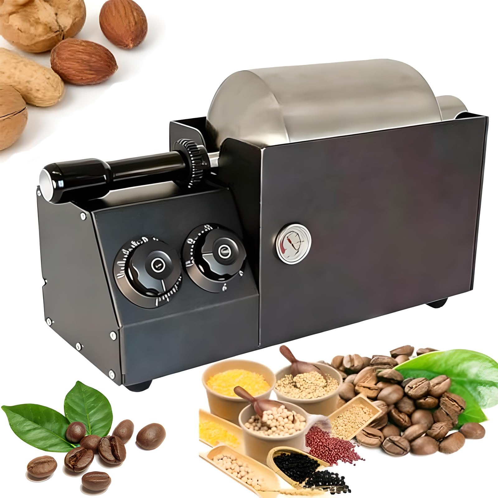 Eiwitany Fully Automatic Hot Air Roaster, Multi-Purpose Coffee Bean, Nut and Grain Roasting Equipment for Home and Commercial Scenarios