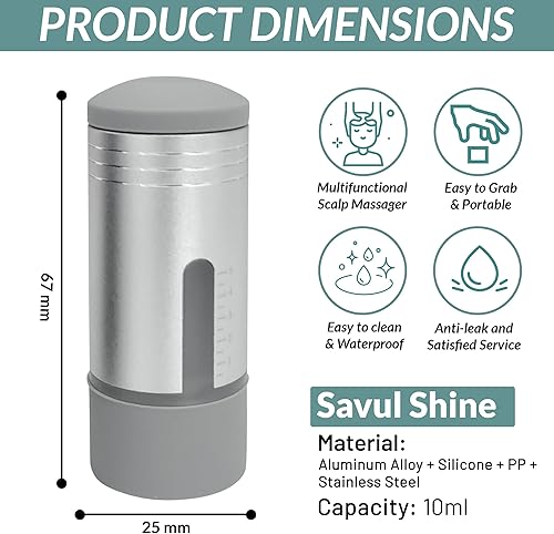 Miniatura 7 de Aplicador de aceite para el cuero cabelludo, esencial para el crecimiento de raíces del cabello, botella de peine, masajeador - Escala graduada de