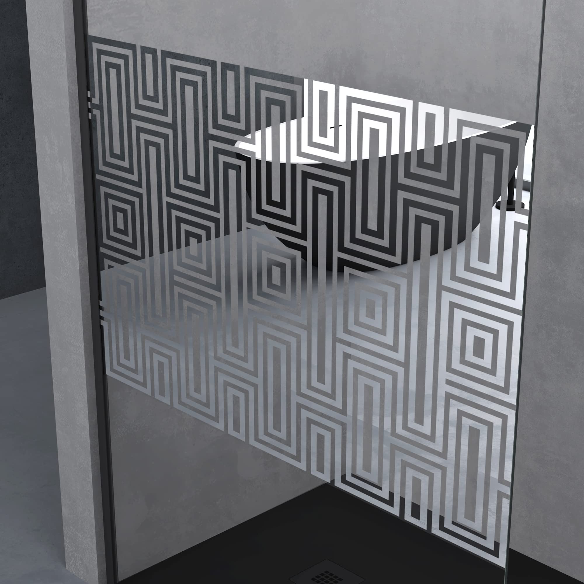 doporro Walk-In Dusche Duschwand 140x200cm Duschabtrennung 10mm ESG-Glas