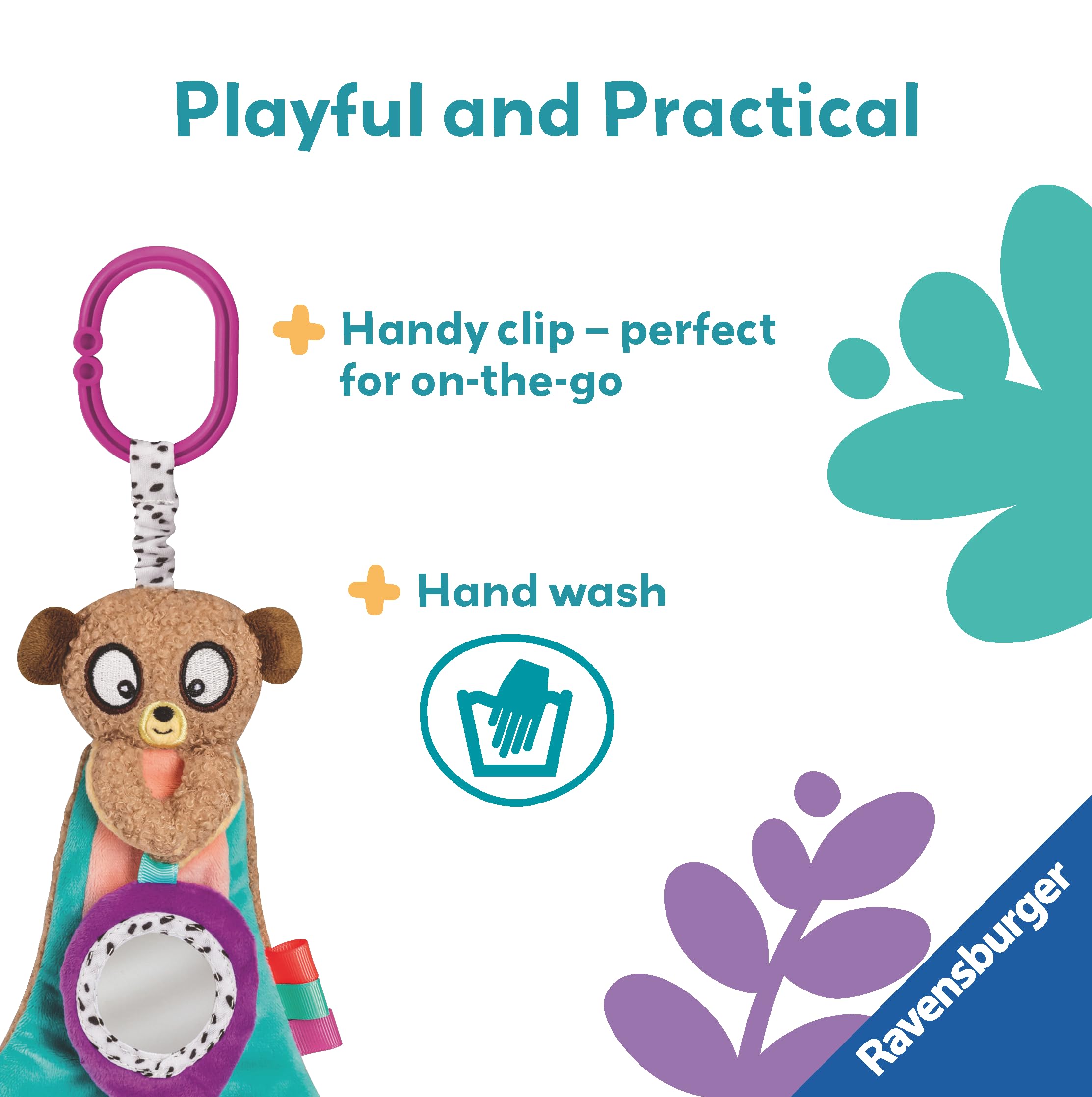 Ravensburger Play+ Cuddle & Play Meercat - Baby Toys 0 Month - Sensory New Born Gift, Multicolor - Image 4