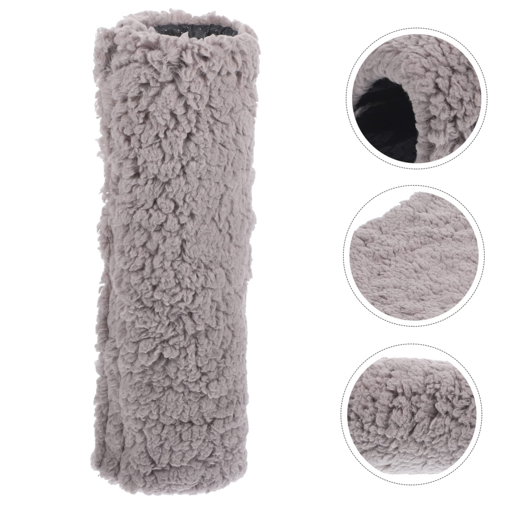 SHINEOFI 2paia Fodera per Bracciolo Pile Antiscivolo per Sedia Ufficio Copertura Morbida e Calda per Braccioli Facile da Installare per Inverno e Comfort Ergonomico