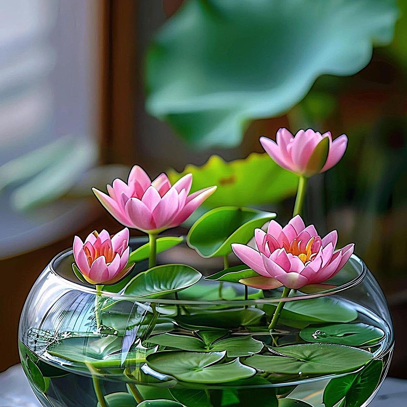 Glasschale für Pflanzen, Hydrokultur-Bonsai-, flach, breit, rund, Fischschale für Innenbereich, Heimdekoration, Tafelaufsätze, Pflanzen, Bonsai, Sukkulenten, Blumen-Display