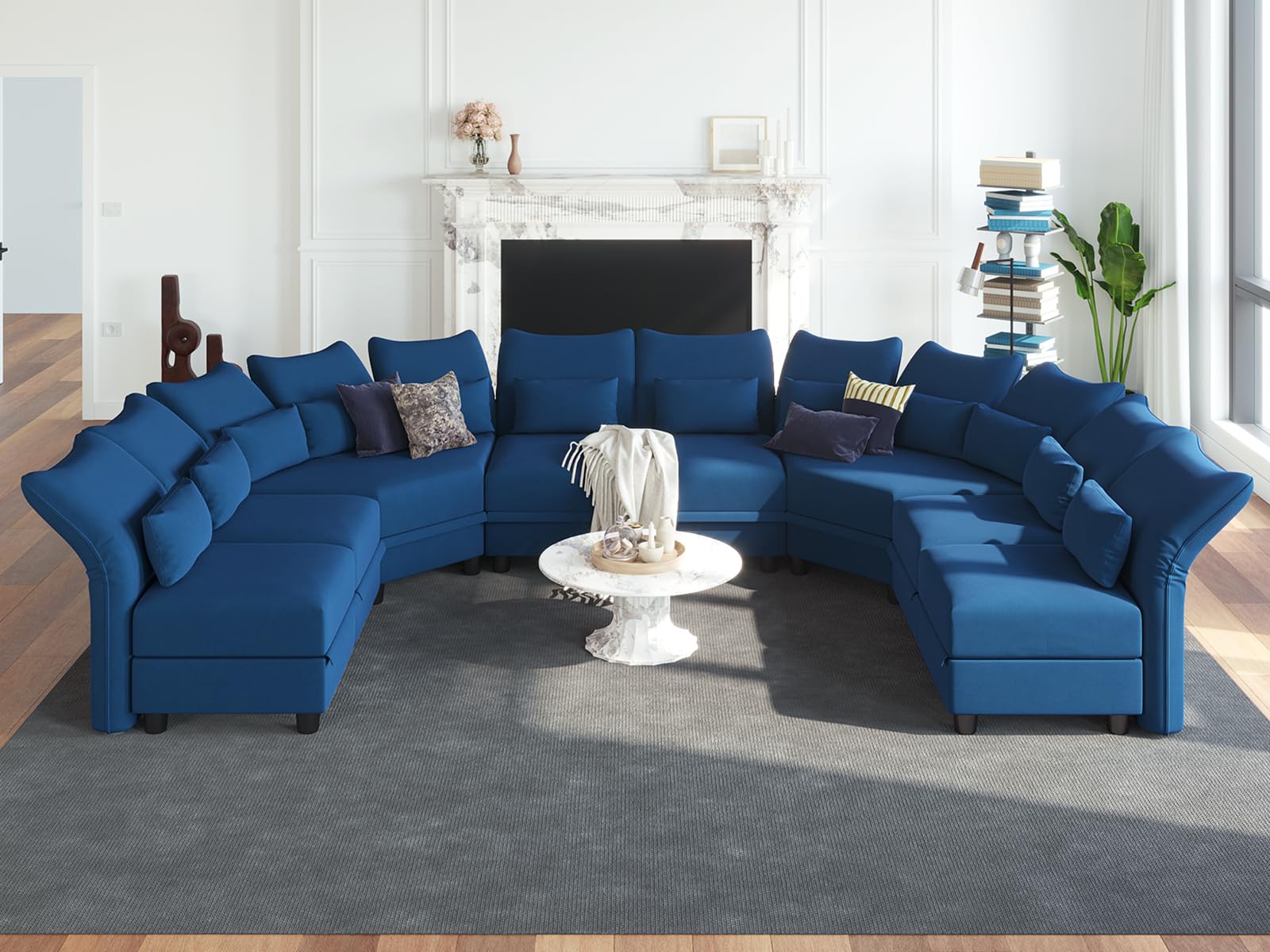 LLappuil Velvet Modular Sectional Sofa