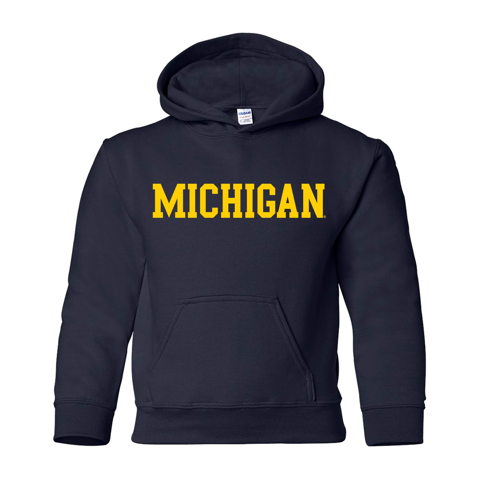 UGP Campus Apparel YH01 - Michigan Wolverines Basic Block Youth Hoodie X-Large Navy