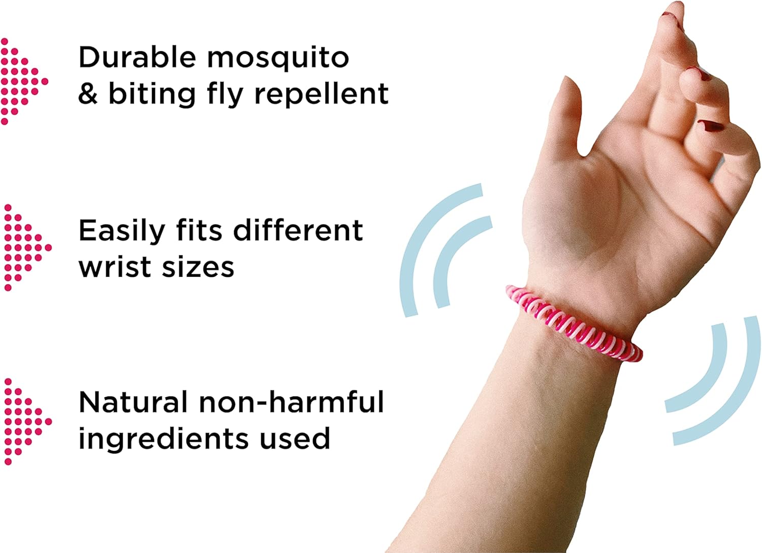 Pestects Mosquito Repellent Bracelet 10 Pack, DeetFree Natural Anti
