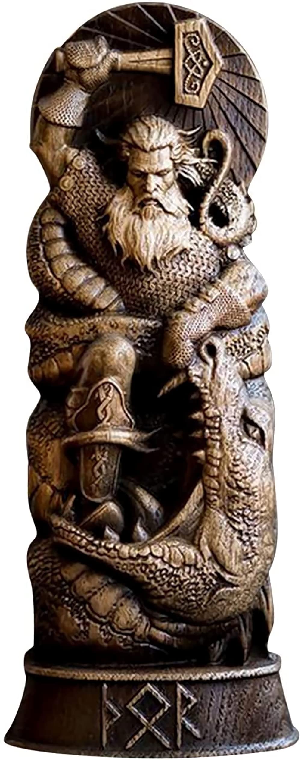 TAECOOOL Norse God Resin Statue Scandinavian Pantheons, Norse Gods Figurine Craft Viking Mythology, Home Wine Cabinet Shelt Bookcase Sculpture Orament (Thors)