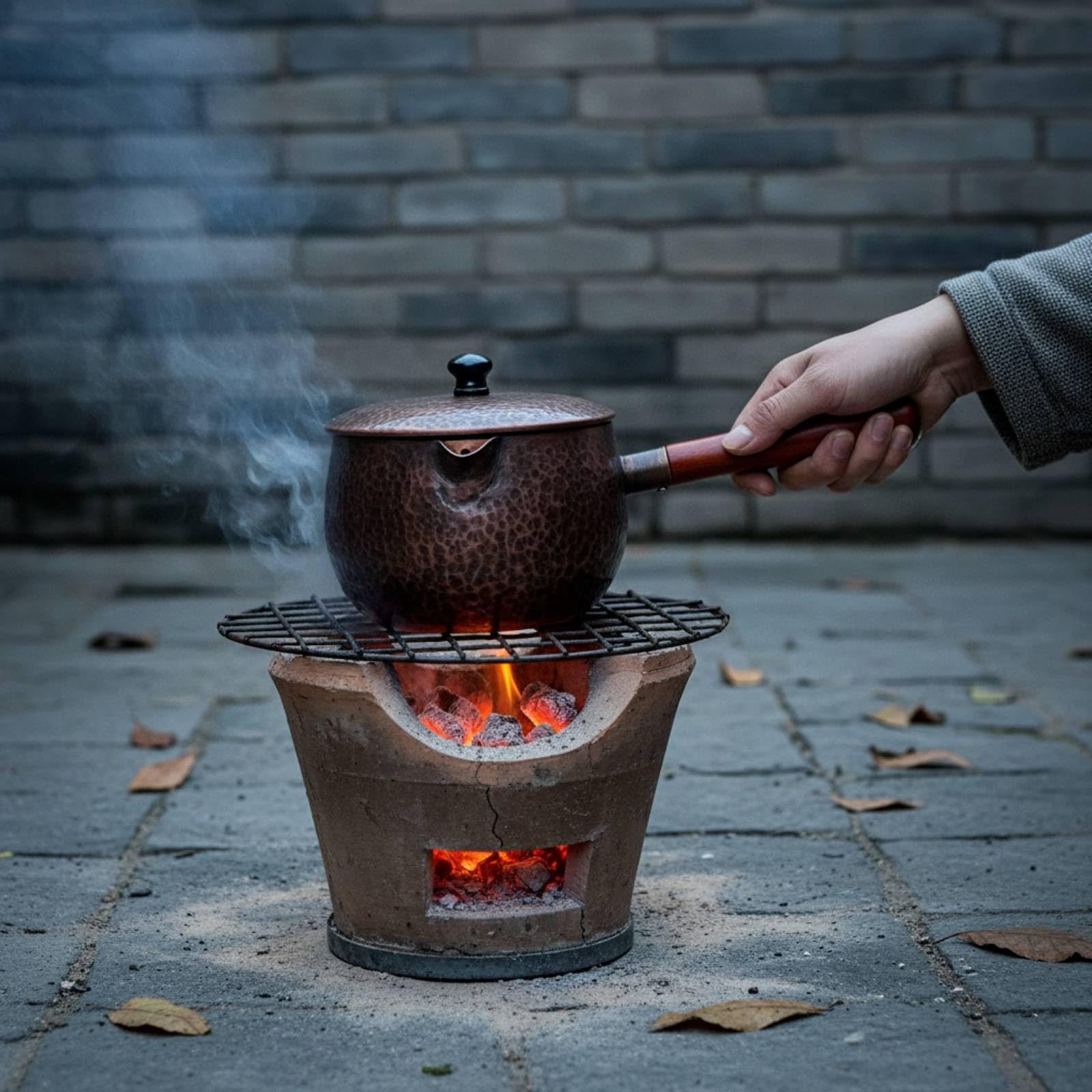 Tetera de Cobre Martillado Tetera Hervidor Jarra Caldera con Diseño Ergonómico y Textura Única para Colección de Té Vertido Eficiente y Limpio Adecuada para Hogar Aficionados al Té