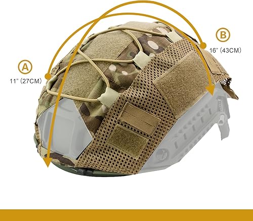 Miniatura 6 de Booiu Tactical Helmet Cover,Fast Helmet Cover - Enhanced Protection and Camouflage for Fast Helmets in Size ML