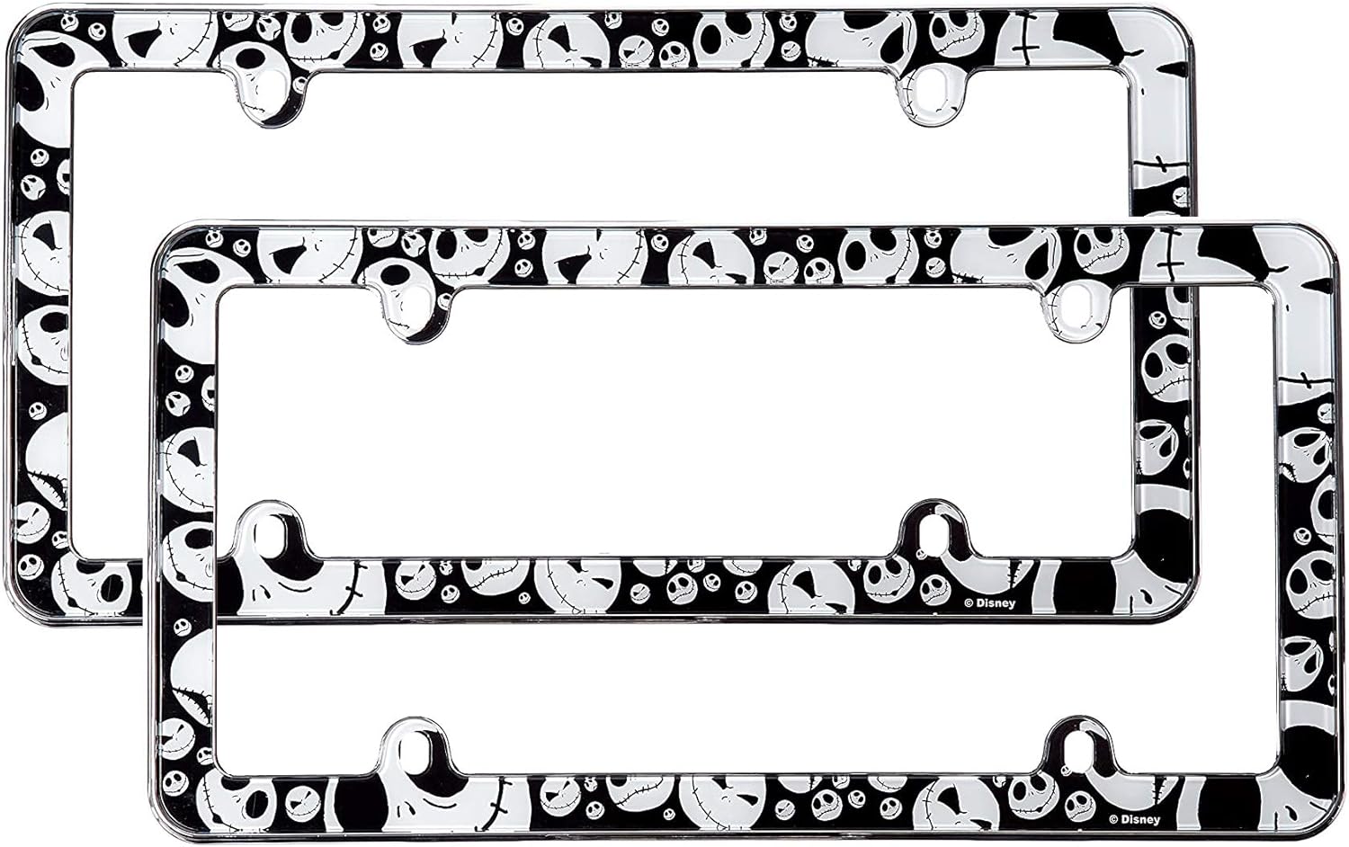 Pair of Disney Nightmare Before Christmas Jack Skellington Plastic License Plate Frame