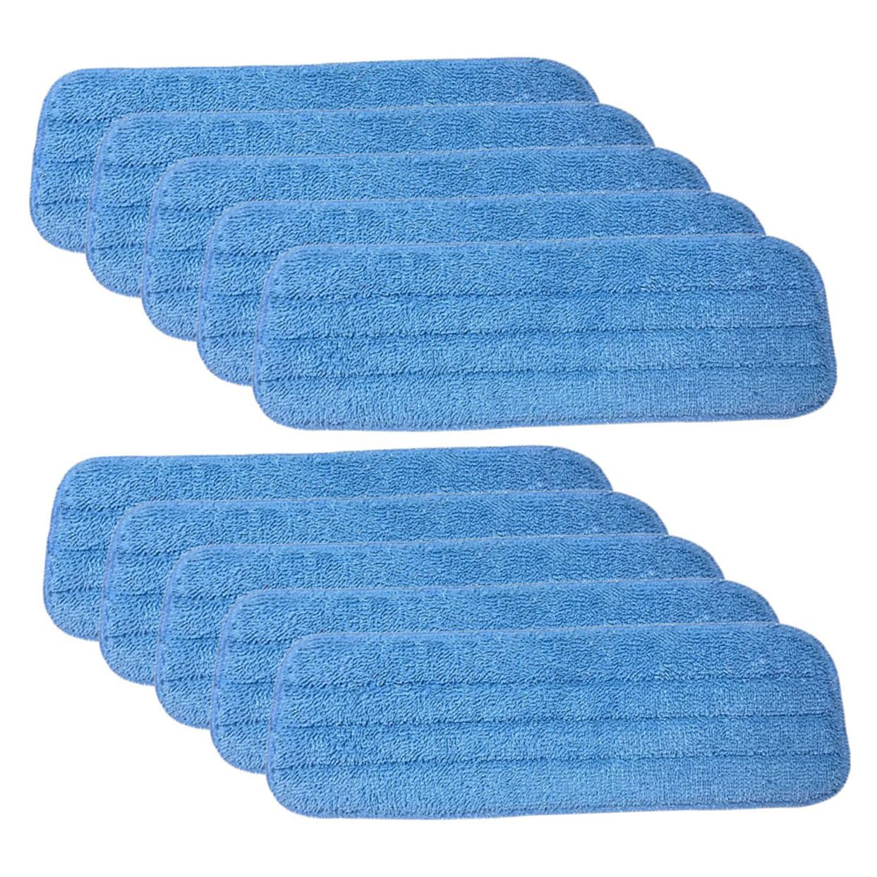 VALICLUD 10 Panni Lavabili in Microfibra Ricambio per Scopa Spray Piatta Ricariche Riutilizzabili per Pulizia Pavimenti in Legno e Superfici Dure