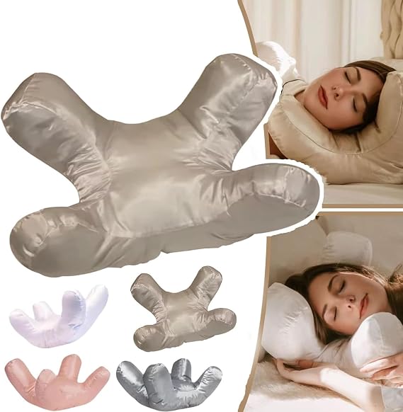 Flawless Face Pillow, Anti-Wrinkle Massage Pillow, Face Pillow for Wrinkles Side Sleeper, Sleeping On Back Beauty Rest Pillow Pillows for Maintaining Facial Wrinkles and Sleep Lines Gold-original