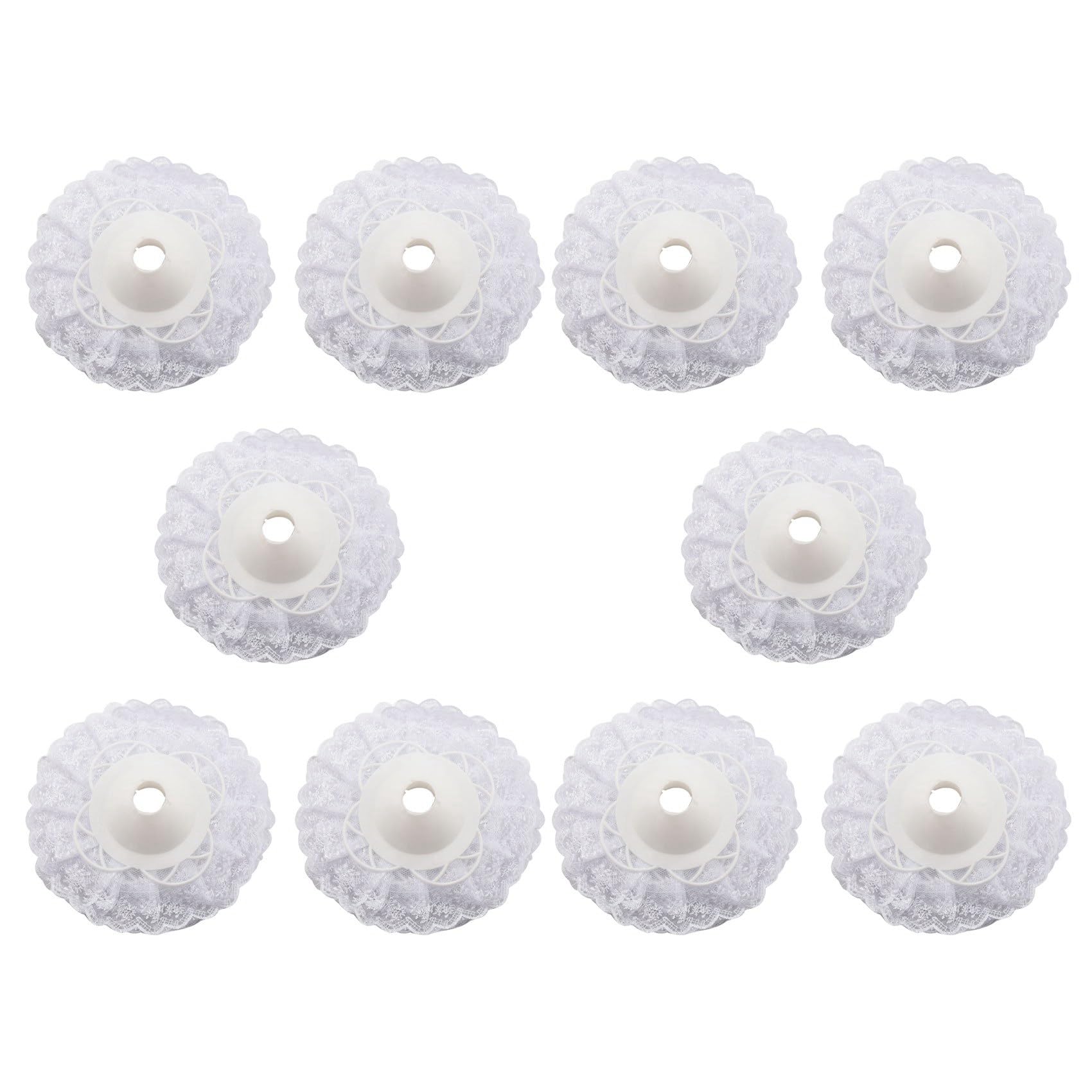 Hndhbfgrt 60Pcs Lace Bouquet Collar, Lace Collar DIY Bouquet Holder Wedding Bridal Bouquet Collar White Lace Decoration