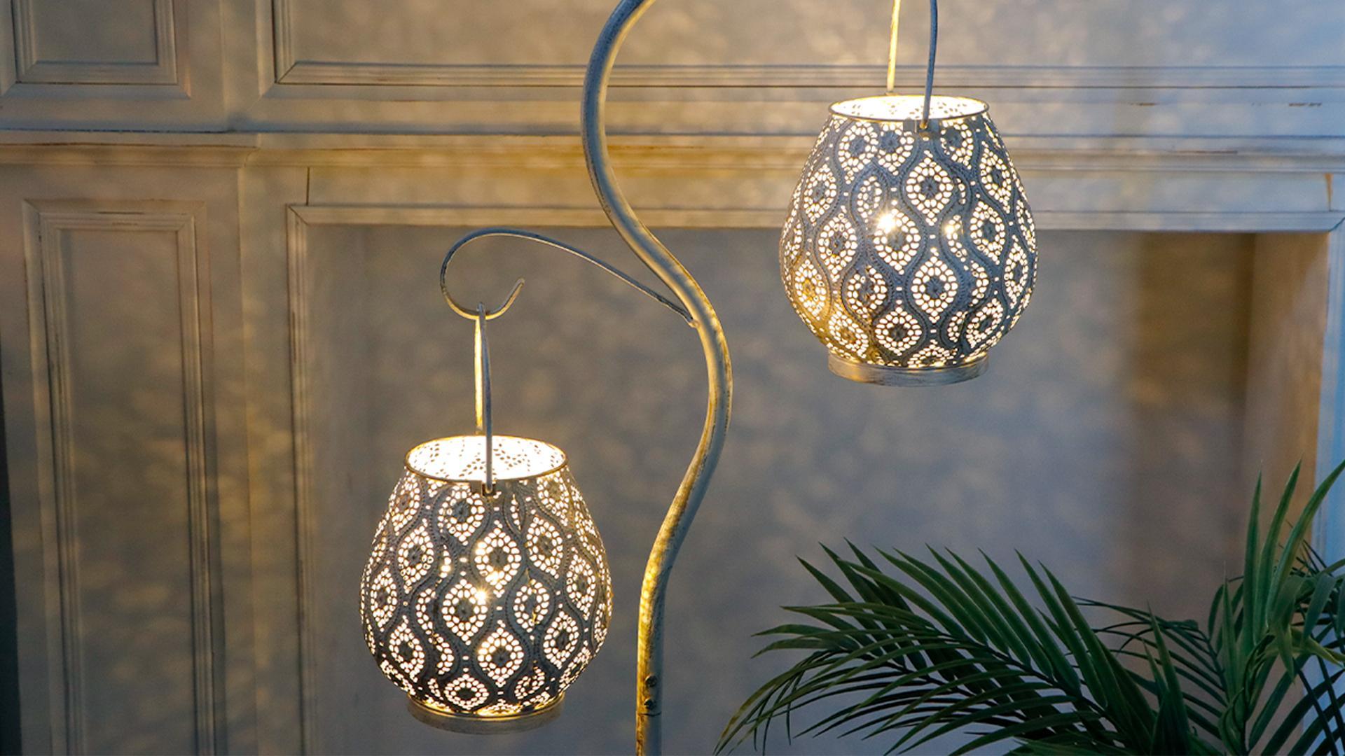 TRIROCKS Lanterna Marocchina Dorata Alta 26 Cm In Metallo Per