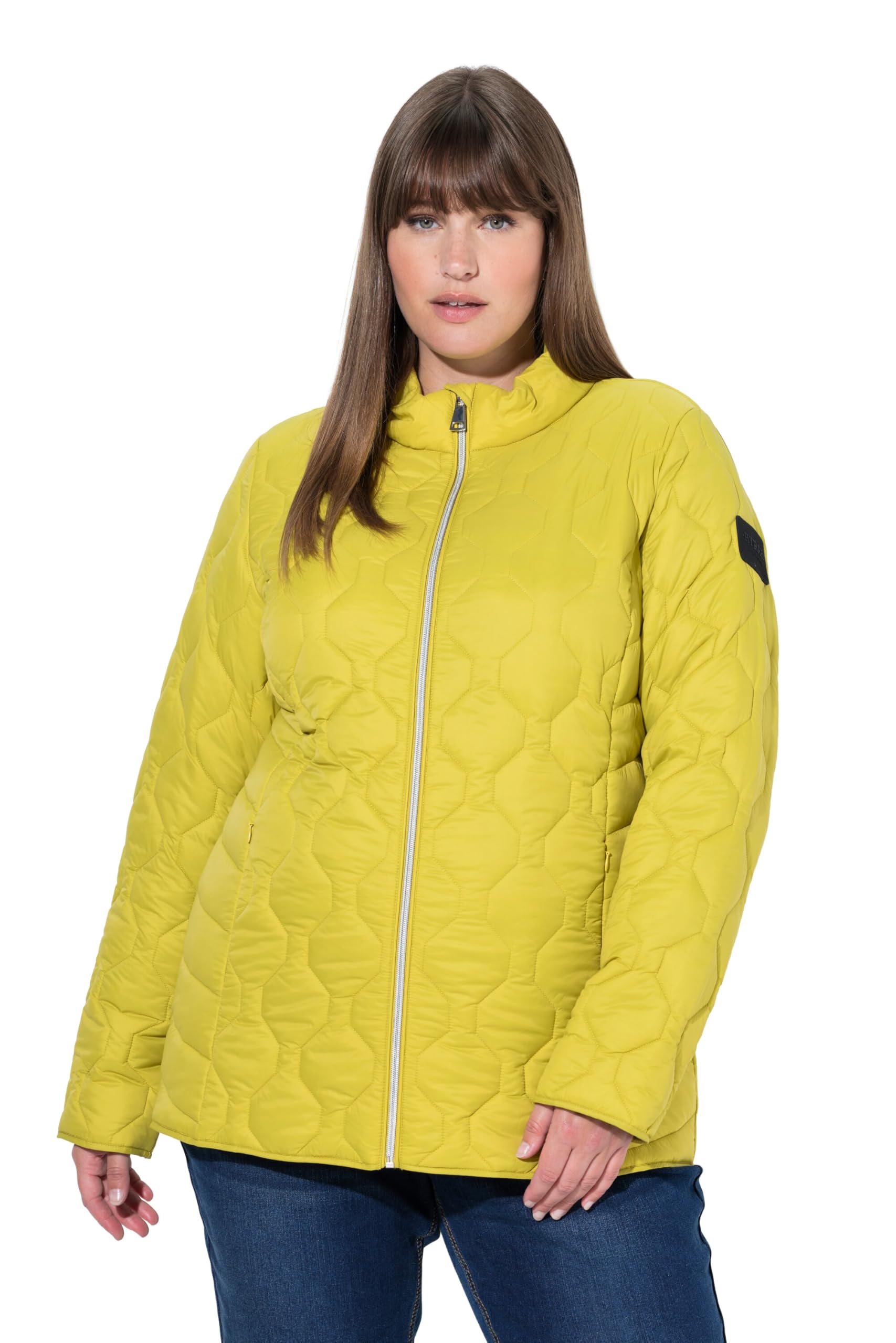 Ulla Popken Damen große Größen Übergrößen Plus Size HYPRAR Leichtstepp-Jacke, Kontrastfutter, wasserabweisend 840050