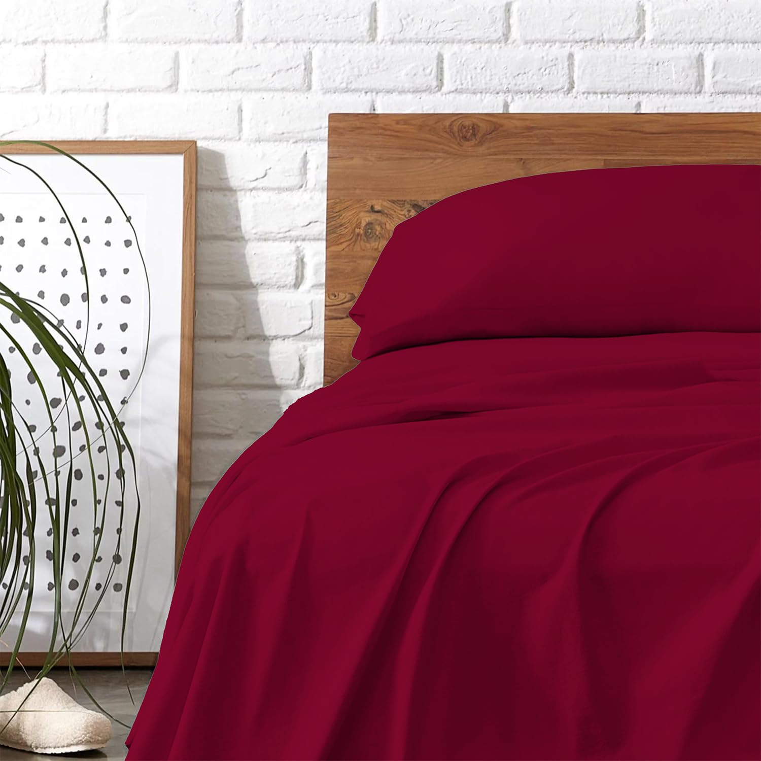 Carressa Linen Egyptian Cotton King Sheets - White -21