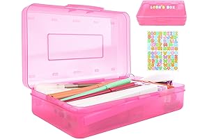 Pink Plastic Pencil Box: A Spacious and Versatile Storage Solution
