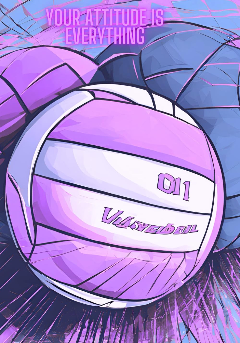 Volleyball Journal for Athletes - Attitude is Everything Motivational Notebook - Team Sports Gift, volleyball gift, volleyball notebook