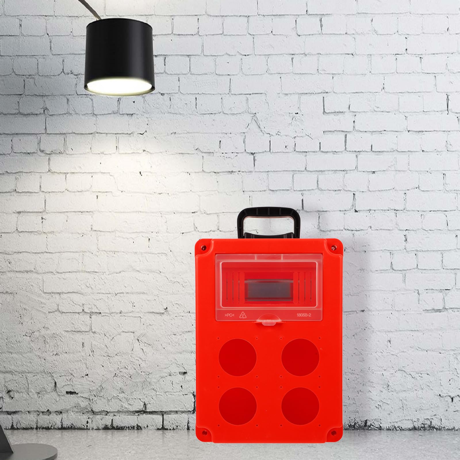 Caja de Protección de Distribución de Plástico Rojo | Caja de Interruptores, Uso en Casas, Acabado Moderno, Resistente y Fácil de Limpiar