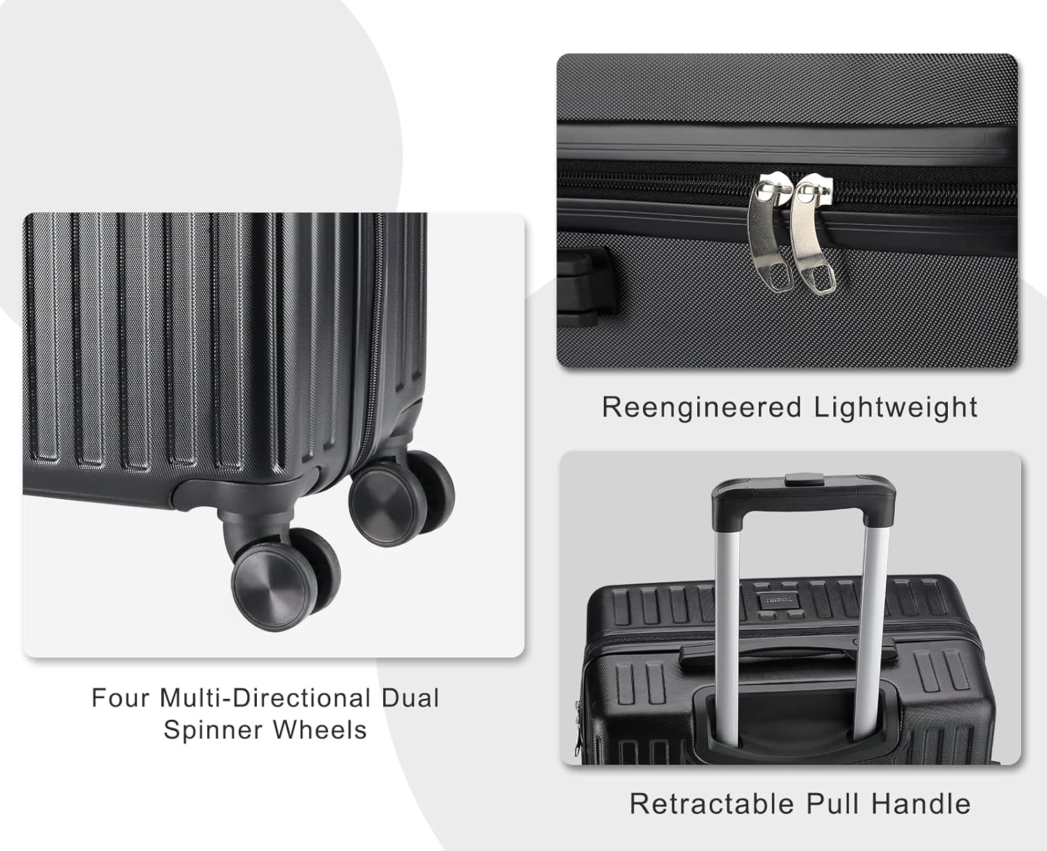 Review TOZIRI Carry on Luggage, Lightweight ABS Suitcase Hardshell 20