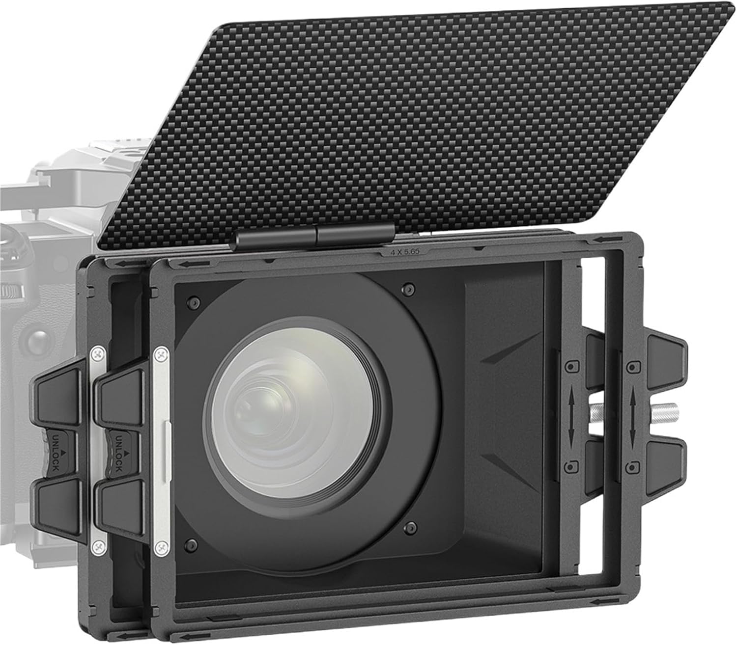 Compatible for K&F 4"x5.65" Cinema Filters - Mini Matte Box, Carbon Fiber Flag for 67/72/77/82mm Lenses(2 pcs)
