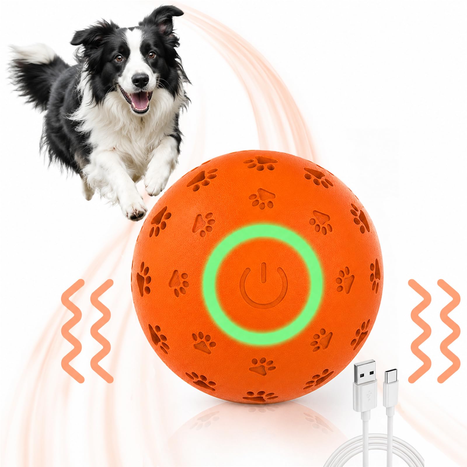 Interactive Dog Toy Ball, Durable Motion Activated Automatic Moving Ball for Small/Medium…