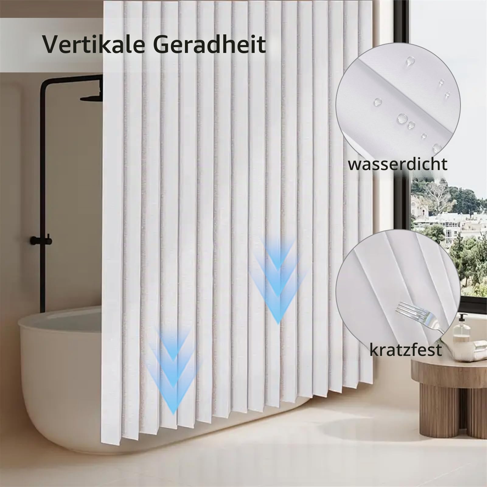 SK Studio Magnetischer Türvorhang, Thermovorhang Gegen Kälte und Hitze Faltvorhang Raumtrenner mit Ösen für Schlafzimmer, Zimmer, Wohnzimmer, Weiß, 140x241cm