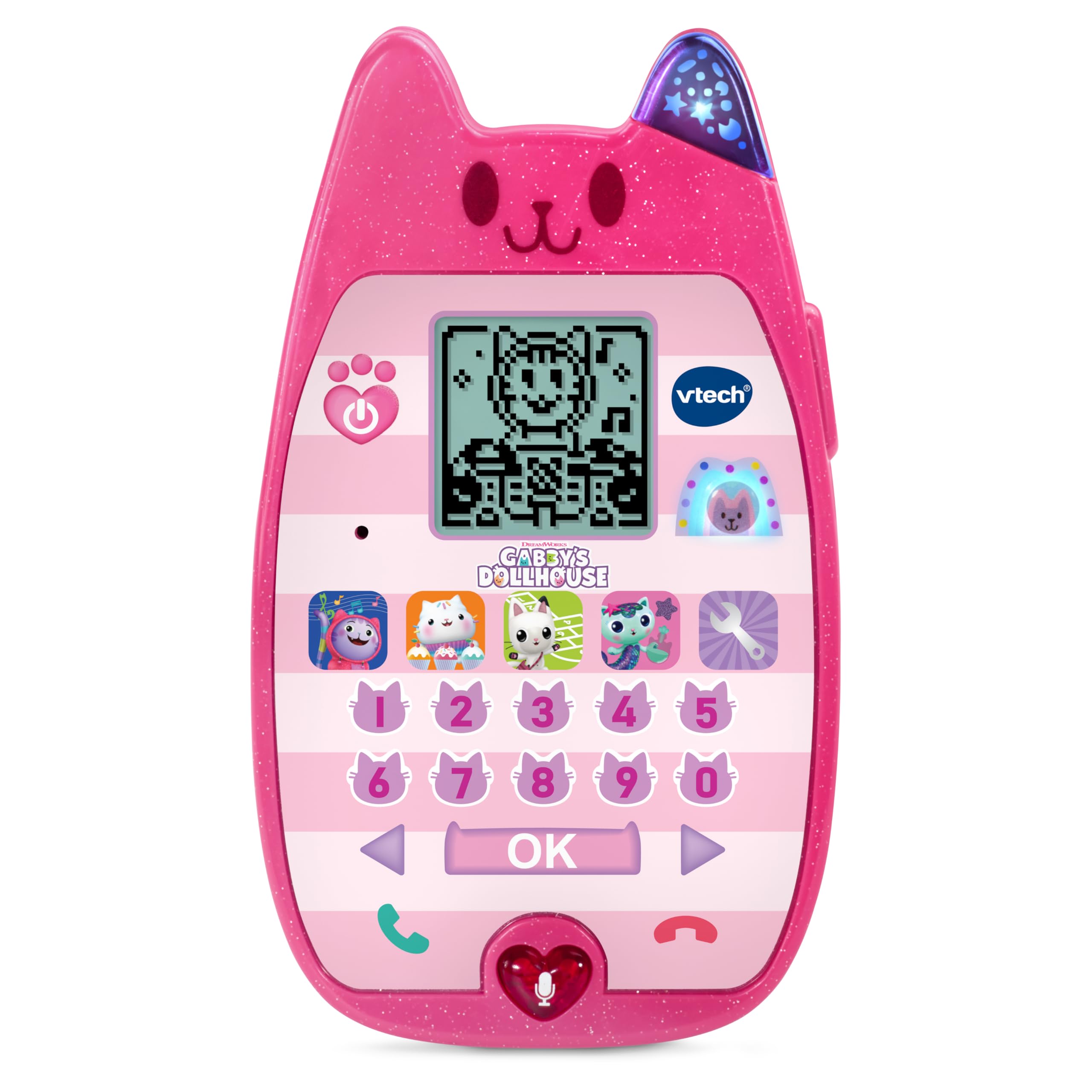 VTech - Teléfono A-Miau-cinante La casa de muñecas de Gabby, Teléfono Educativo, móvil de Juguete, niños +3 años, Divertidas Actividades, Versión ESP