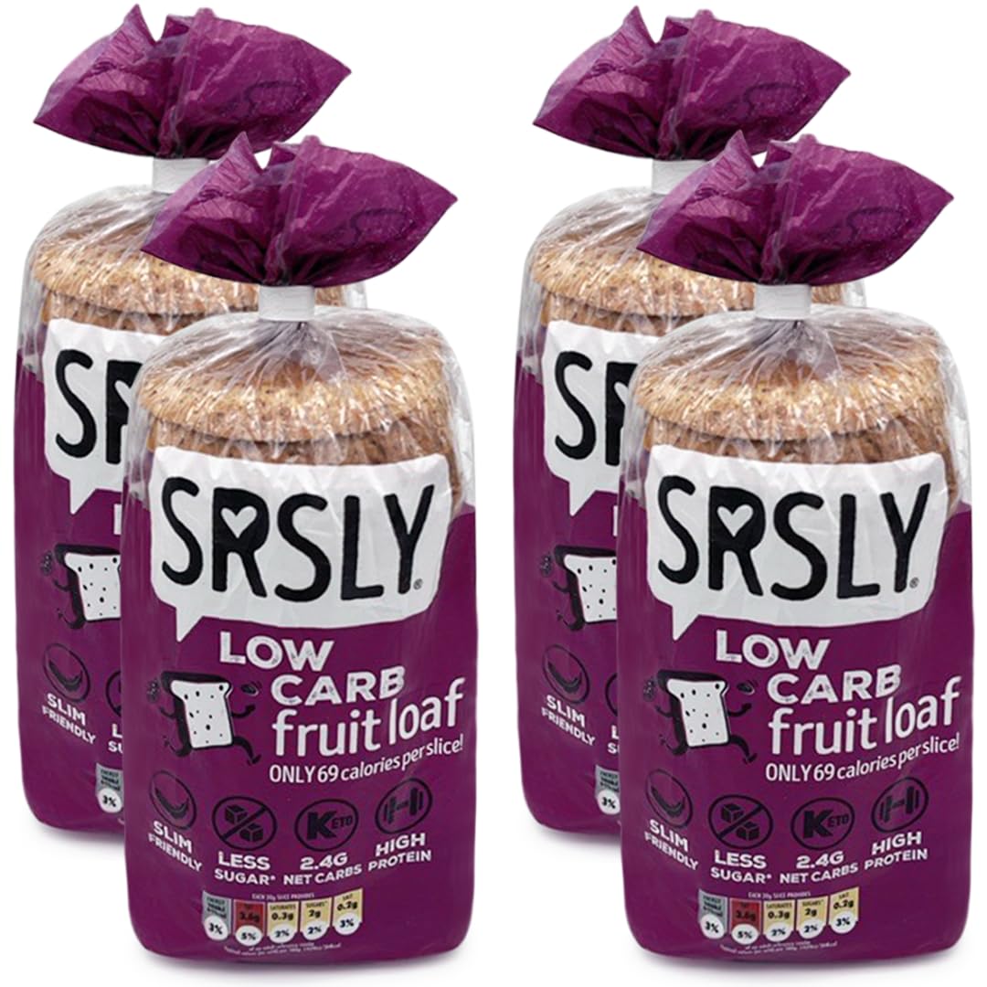 Sponsored Ad – SRSLY Low Carb Keto Fruit Bread - 2.4g Carbs, 69 Kcals, 4g Protein - Freshly Baked with Orange & Cinnamon - Sugarwise Certified High Protein Lower Calorie Bread