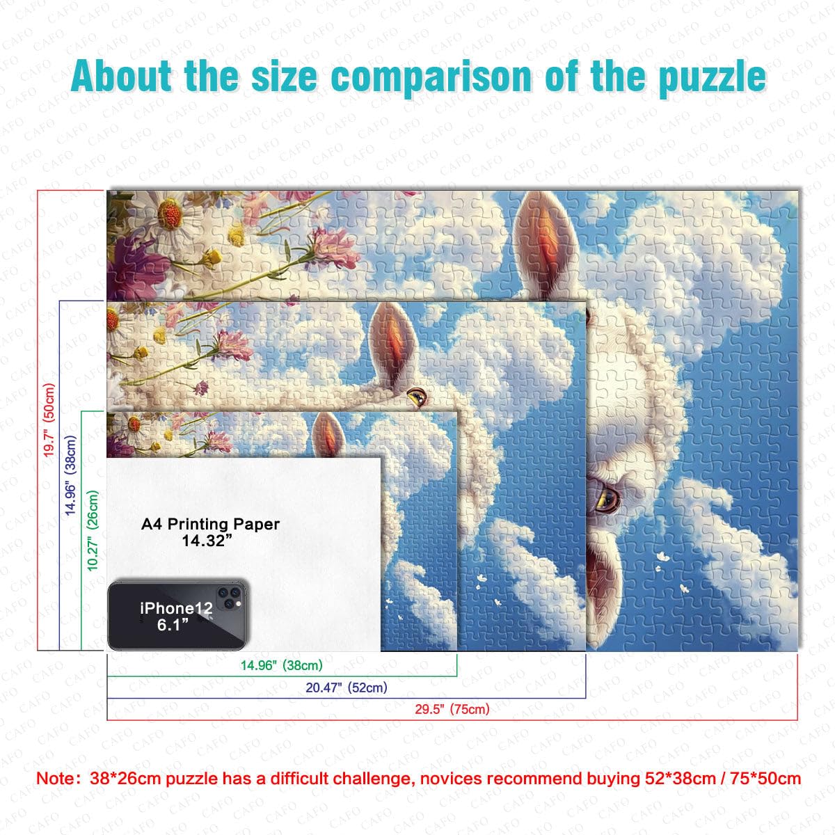 Puzzle 2000 pièces pour Adultes, Adorable bébé Mouton, Jeux éducatifs, décoration d'intérieur, Une œuvre d'art, 27,56 po x 39,37 po, pour Les 14 Ans