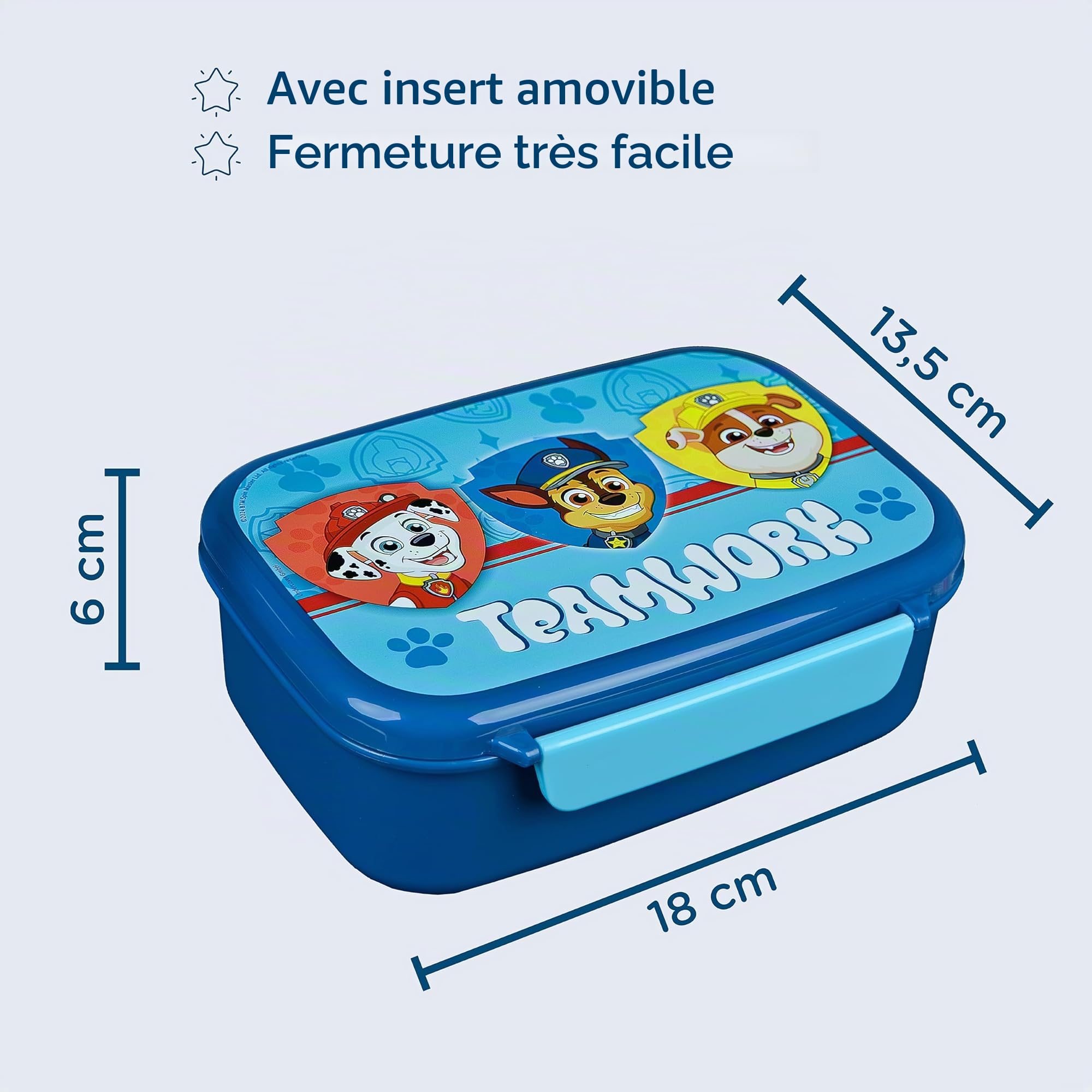 Scooli - Paw Patrol Set de vaisselle pour enfants - Set composé d'une boîte à pain et d'une gourde - pour enfants à partir de 4 ans - en plastique - sans BPA