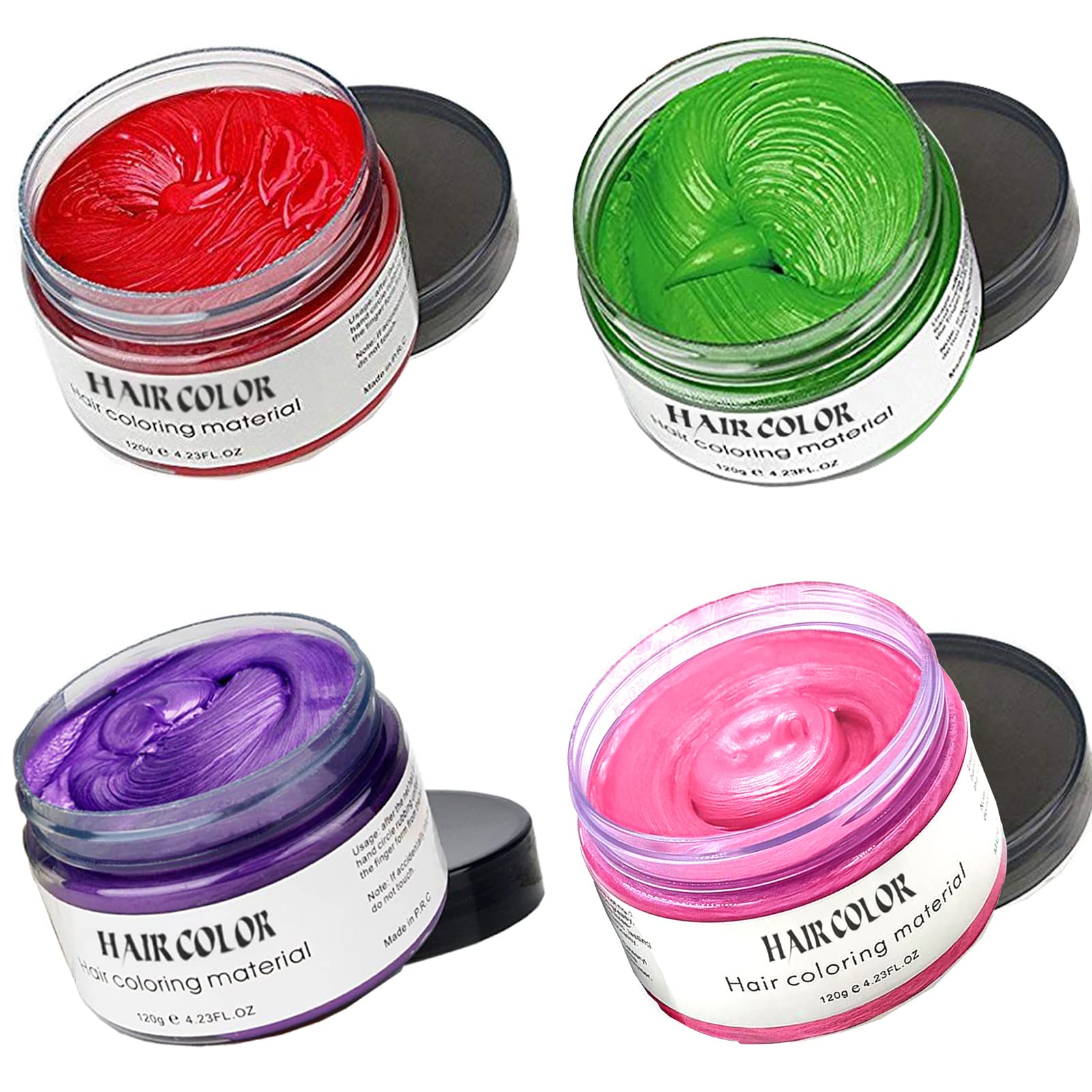 Amazon.com : Acosexy Hair Color Wax, Green Red Purple Pink, 4.23oz