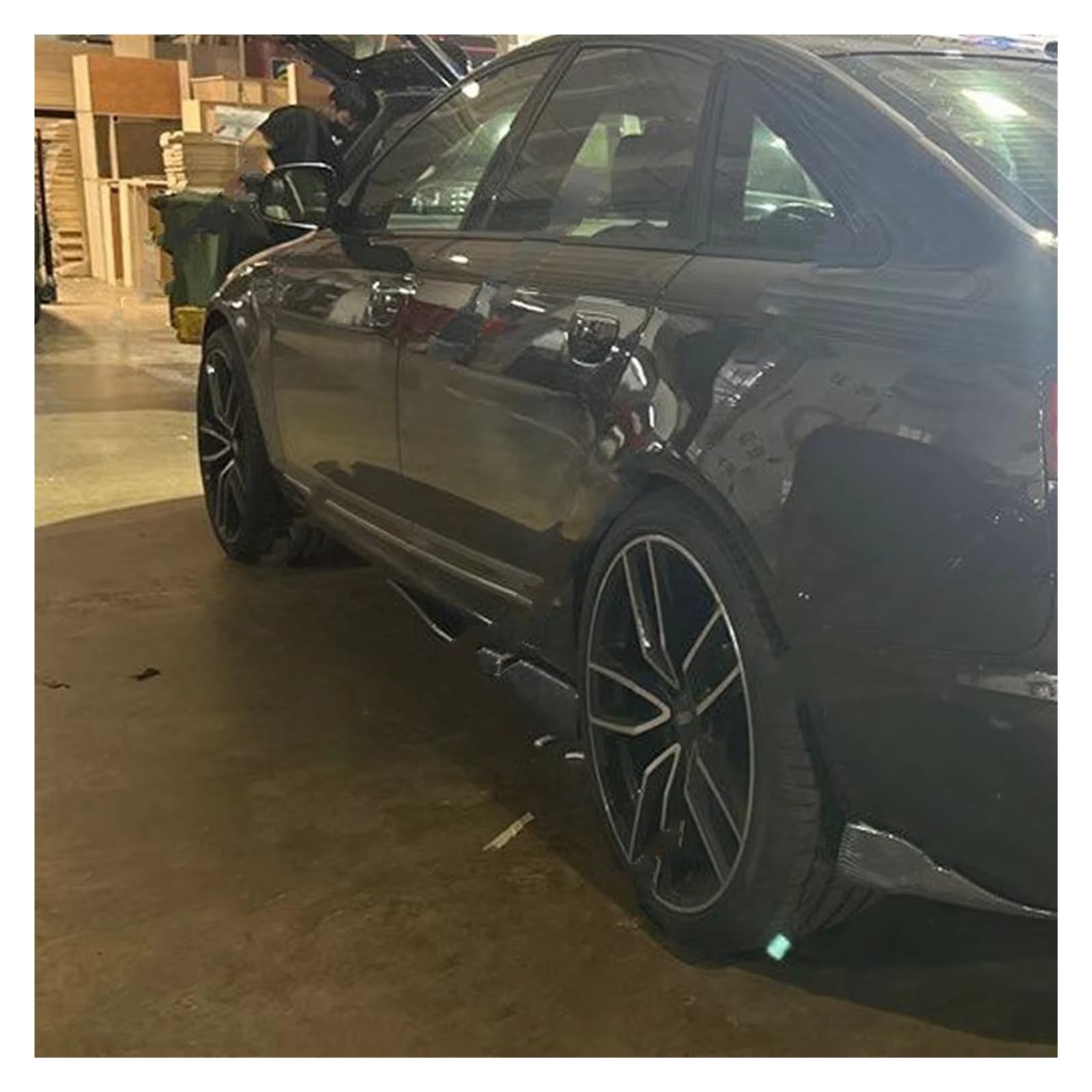Seitenschweller Auto Für A6 S6 4F Für Für TDI Für FSI Limousine/Avant 2004-2011 Seitenschweller Verlängerung Rocker Panels Lip Splitter Bodykit Tuning(Gloss Black Unpaint)