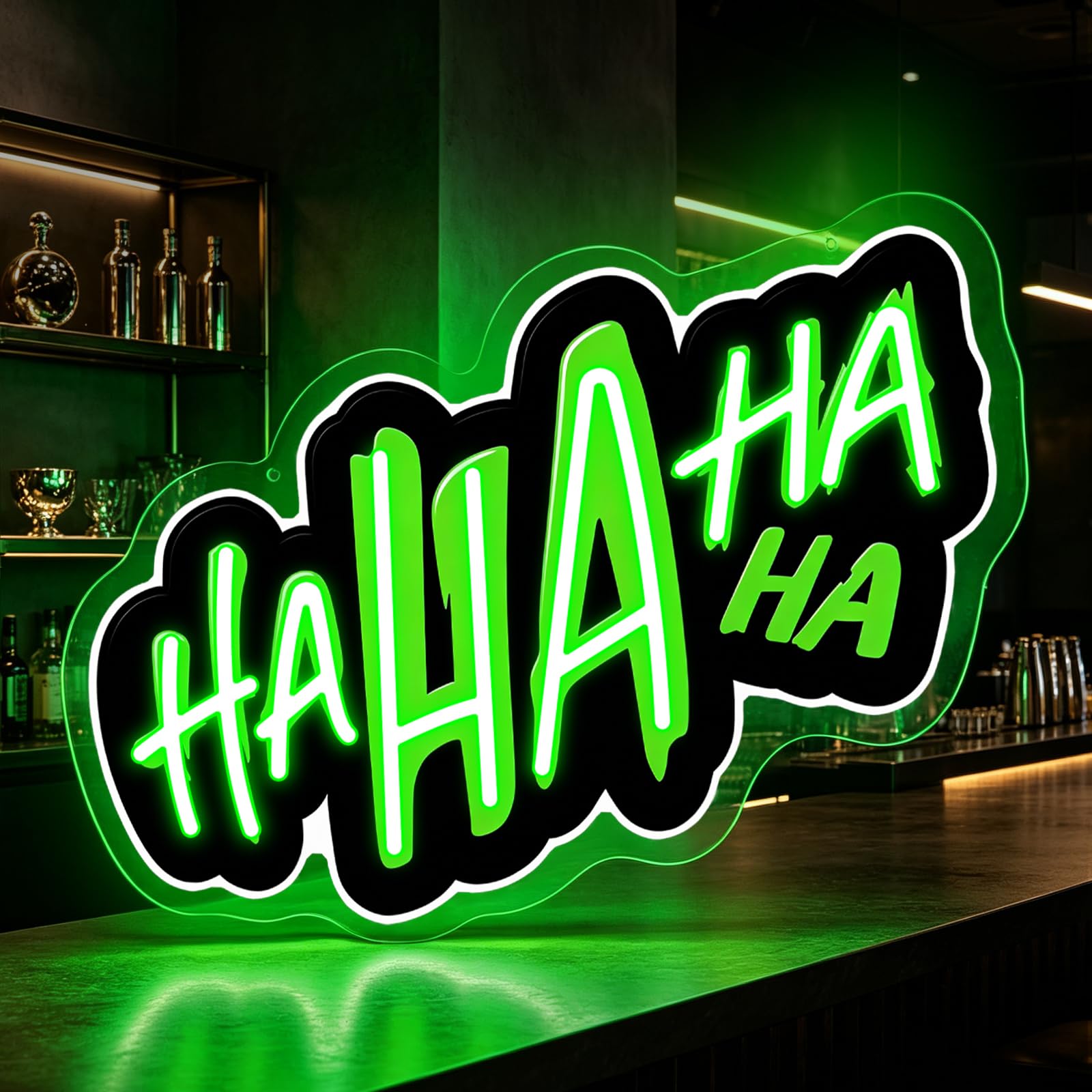 Gaming Neon Schild Anime Joker LED Schild Lampe für USB Wanddekoration Ha Ha Ha Neonlicht Sign für Schlafzimmer Clown Partyraum Man Cave Gaming Zimmer Deko für Teens Männer Lady