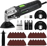 GALAXPRO 3.5A Variable Speed Oscillating Multi-Tool Kit, Quick-Change Clamp, 30 Accessories, 4° Angle for Cutting, Sanding, Grinding