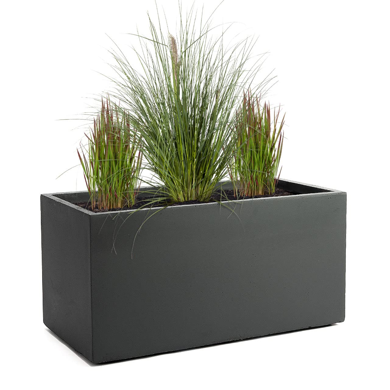 Pflanzwerk® Maceta Tub Antracita 30x60x30cm *Resistente a Las heladas* *Protección UV* *Calidad Europeo*