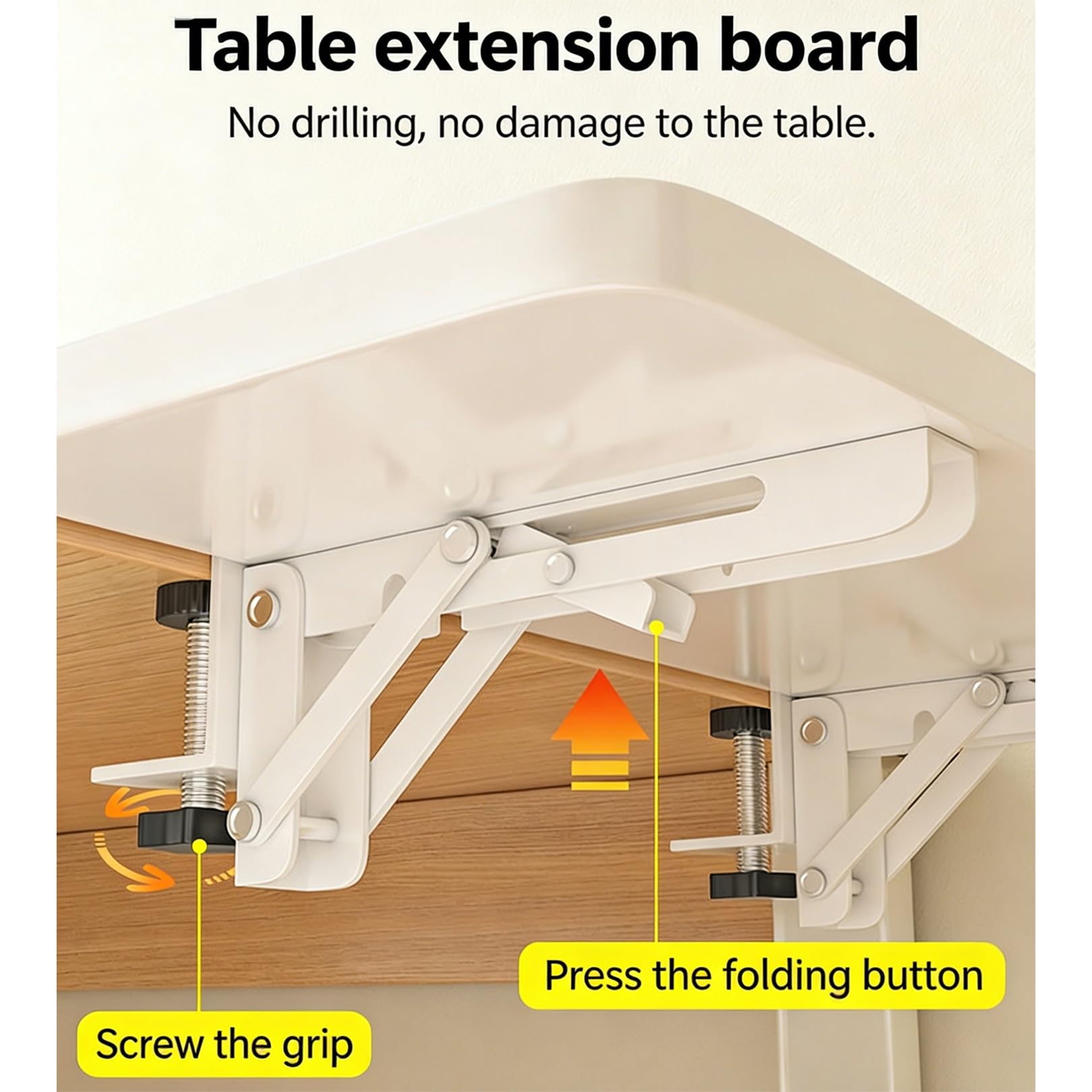 VXHCS Vassoio di Prolunga Ergonomico per Scrivania, Tavolo Prolunga da Scrivania, Pieghevole A 90°, Vassoio para Escritorio(35x8in)