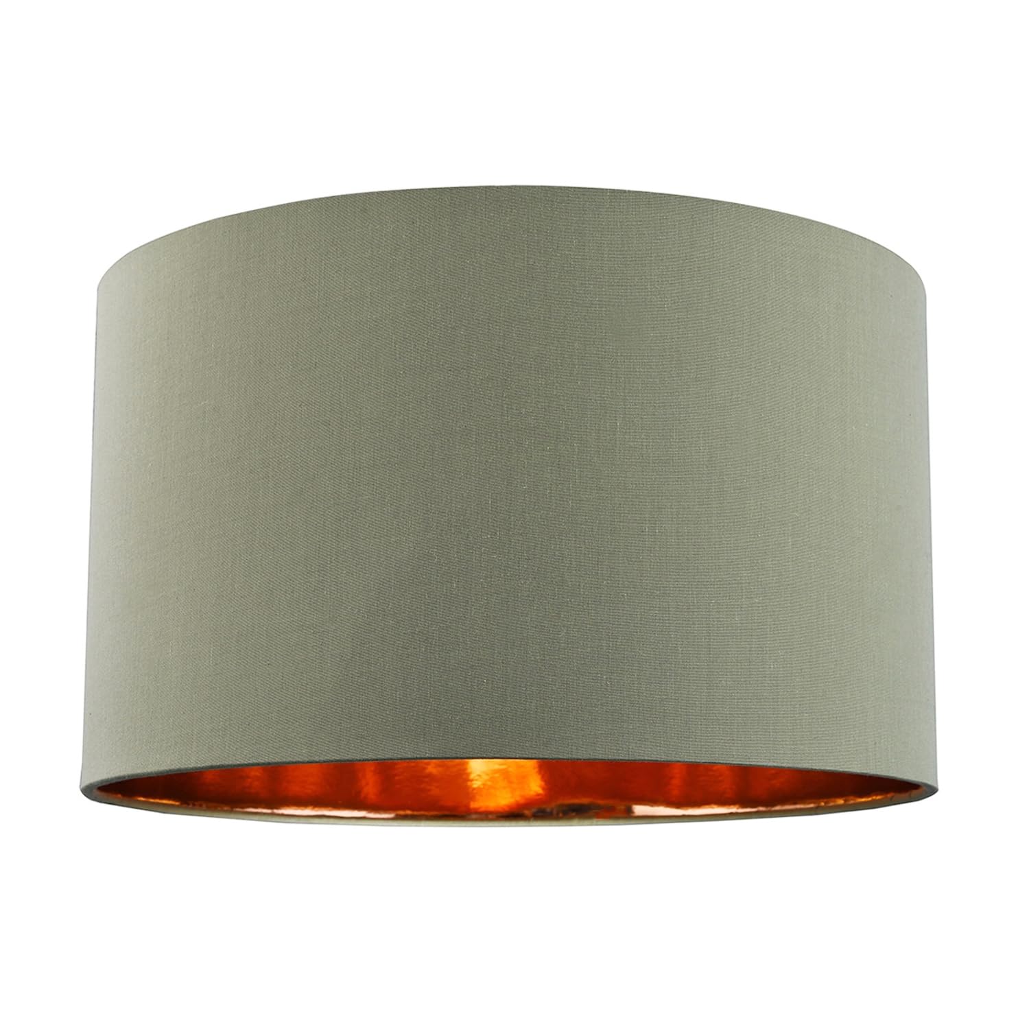 Happy Homewares Cotton/Copper Drum Lampshade - Extra Large - Green