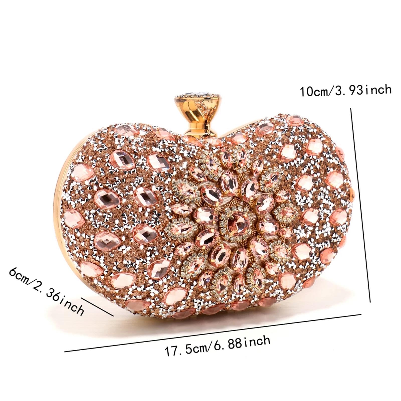 Abendtasche Damen Clutch Glitzer Abend Taschen Strass Acryl Clutch Bag Party Hochzeit Abschluss Ball Event Handtaschen Blumen