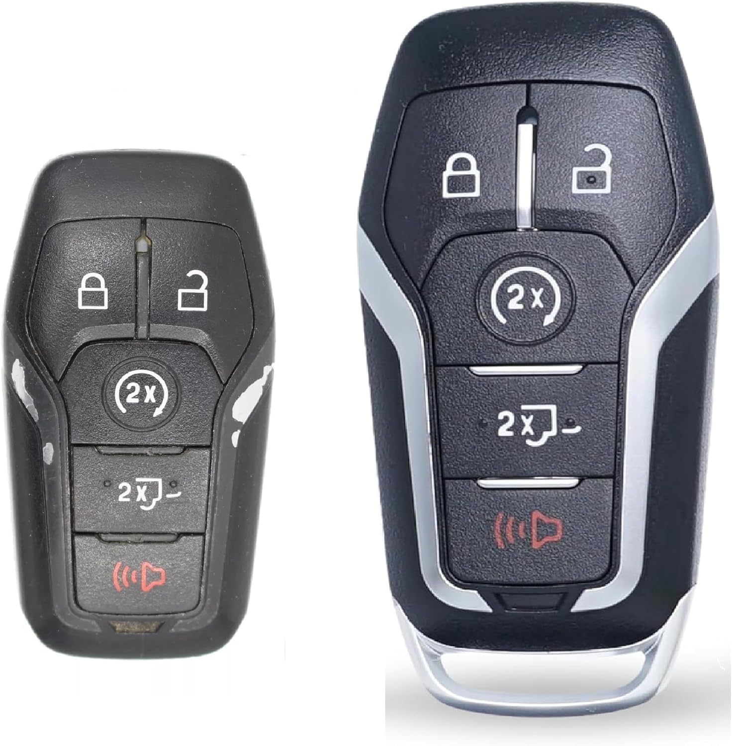 SKS Remote Key Fob Case Shell Cover for Ford F150/F250 2015 2016 2017(FCC ID:M3N-A2C31243300 5 Buttons,Just a Key Shell