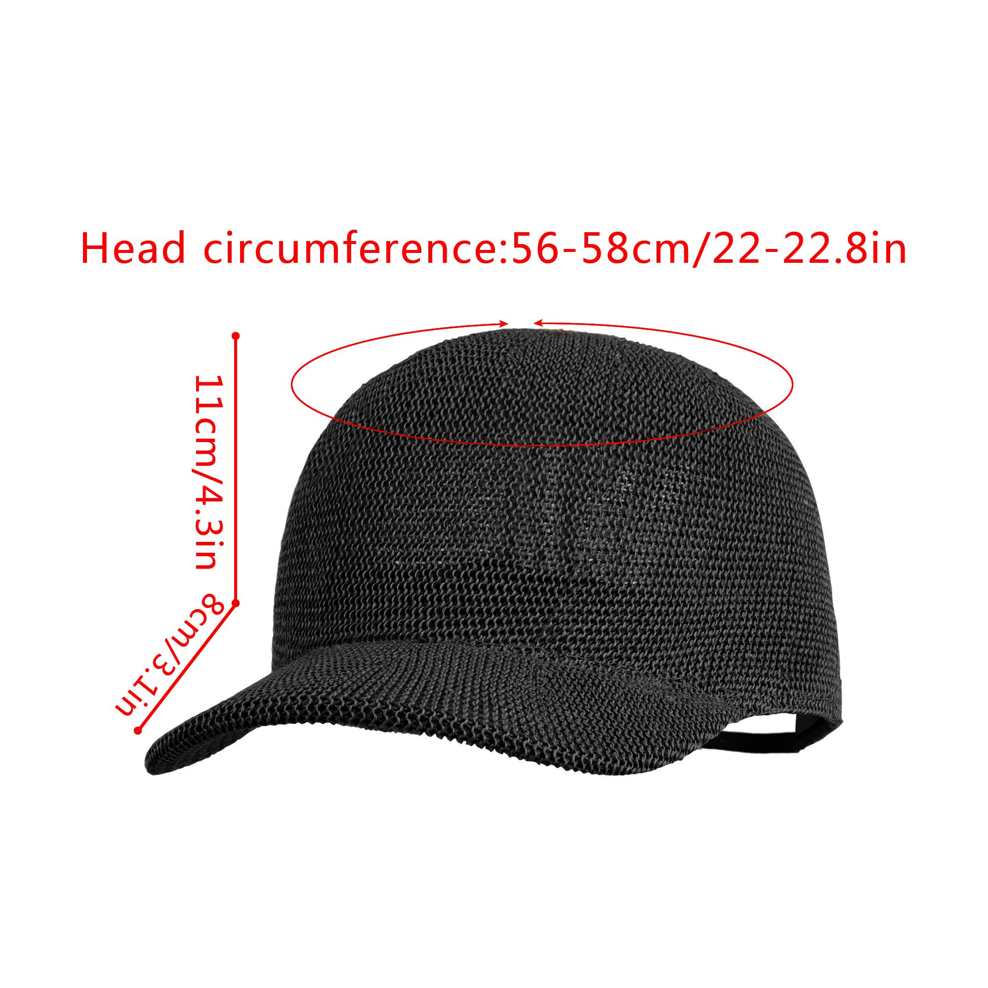 Cappello da baseball estivo unisex per adulti, in tessuto misto carta