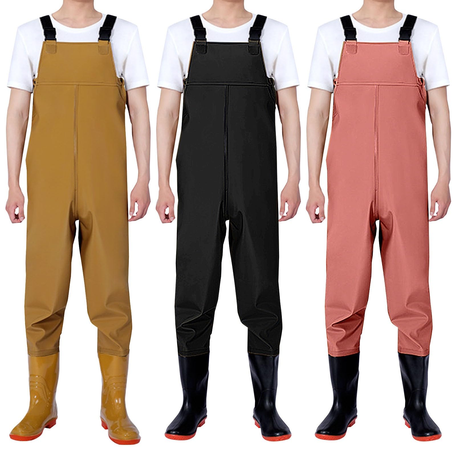 Anglerhose / Watthose Herren Wasserdicht Mit Stiefel - PVC-Material, Für Angeln, Garten, Baustelle