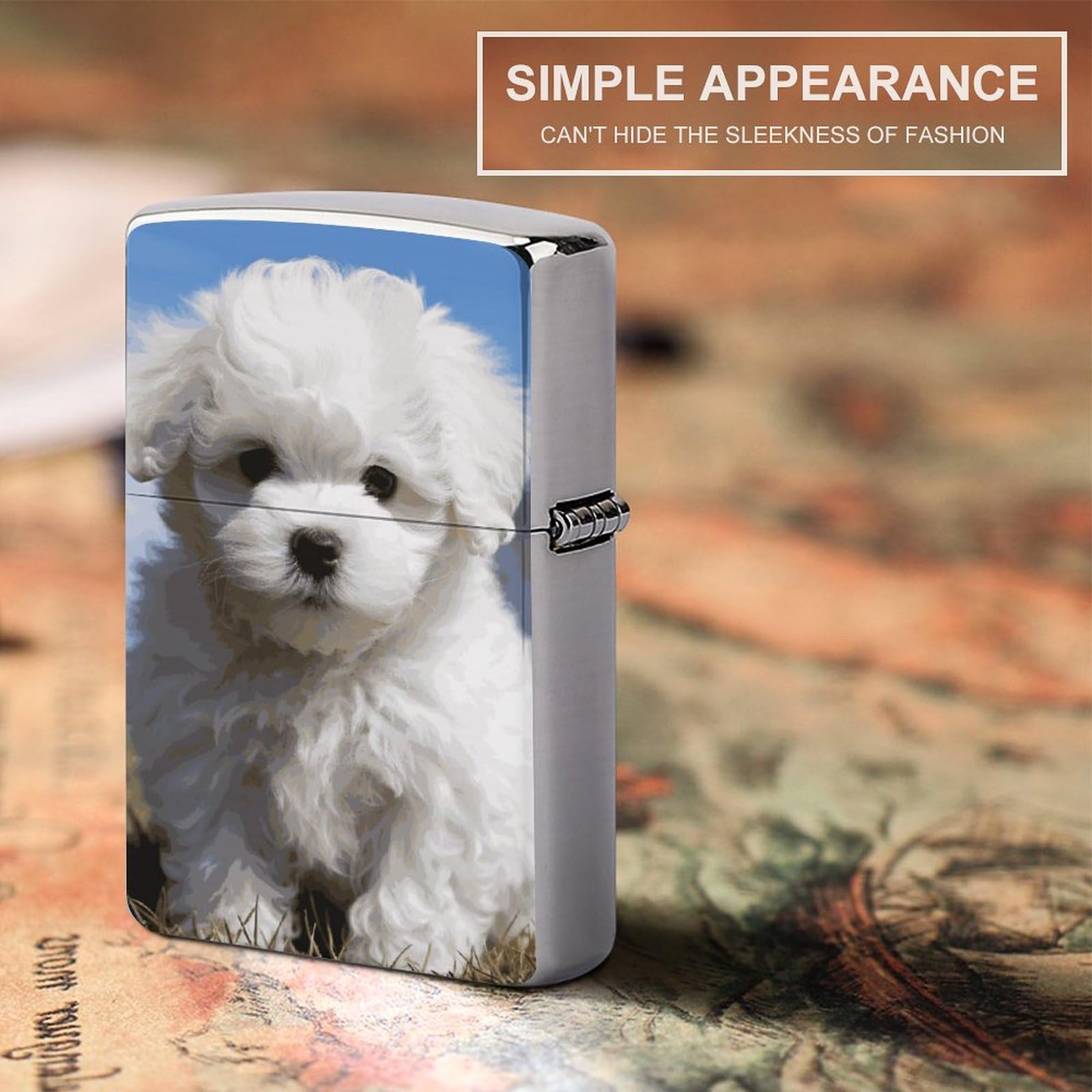 Amazon.com: Bichon Frise Dog Metal Lighter Case Windproof Vintage Lighters  Holder Reusable Cool Cigarette Lighter Cover for Men Personalized Pocket  Flip Lighters Sleeve Double Sided Portable Protective Sleeve : Health &  Household