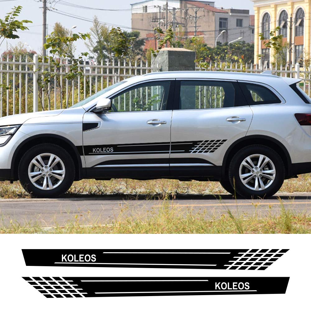 Amazon Co Jp Jiers ルノーキャプチャーカジャールコレオス 車の ステッカーサイドストライプオートレーシングデカール装飾車 のアクセサリー車のステッカー 車 バイク