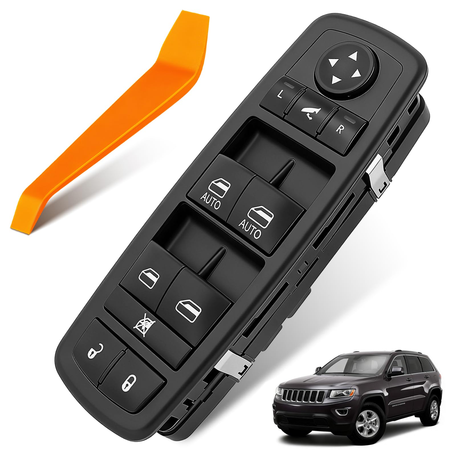 Photo 1 of Dacall Power Window Switch Fit for Jeep Grand Cherokee (2014-2018) Front Driver Side 11 Pins, Replaces 68184803AC, 68184803AA