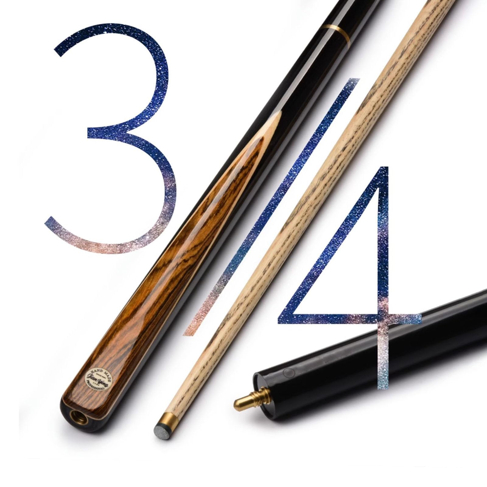 pindaprda English Snooker Cue with 10mm Cue Tips Handmade Billiard Cue 145cm 19oz, (Dark)