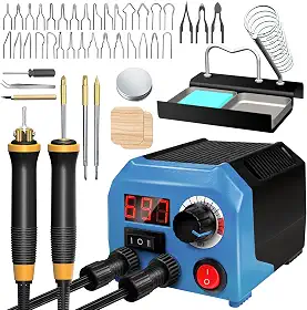 Kit De Queimador De Madeira Lh55-Z2-Ns2, Caneta De Ferramenta De Queima De Madeira 200~750℃, Kit De Queima De Madeira Com Termômetro Digital, Temperatura Ajustável, 2 Canetas Pirográficas D