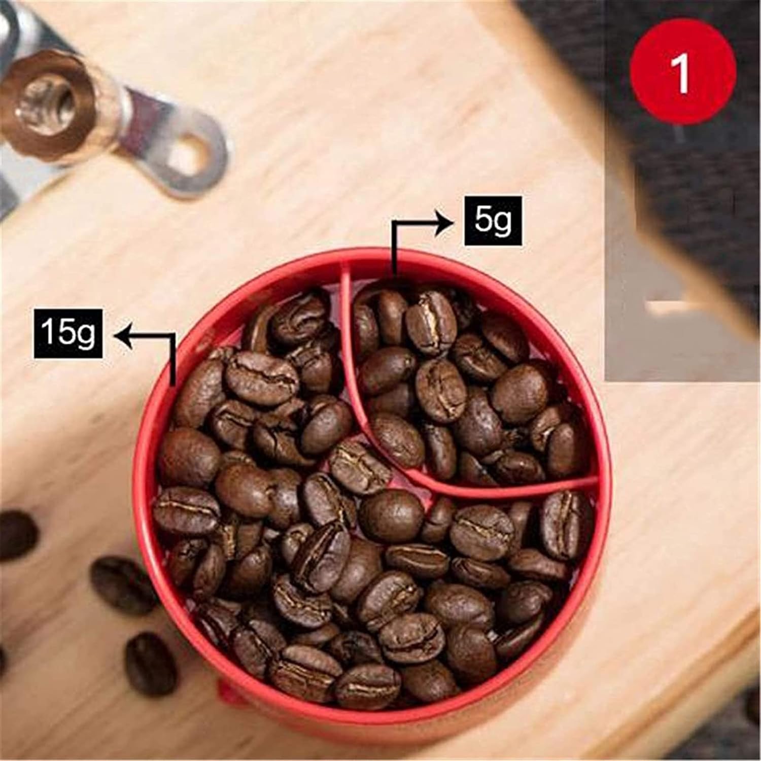 Manual Coffee Grinder - Stainless Steel Burr Grinder Hand Coffee Grinder Portable Hand Crank Conical Coffee Bean Grinder Mill for Camping Travel (Color : B) (A)