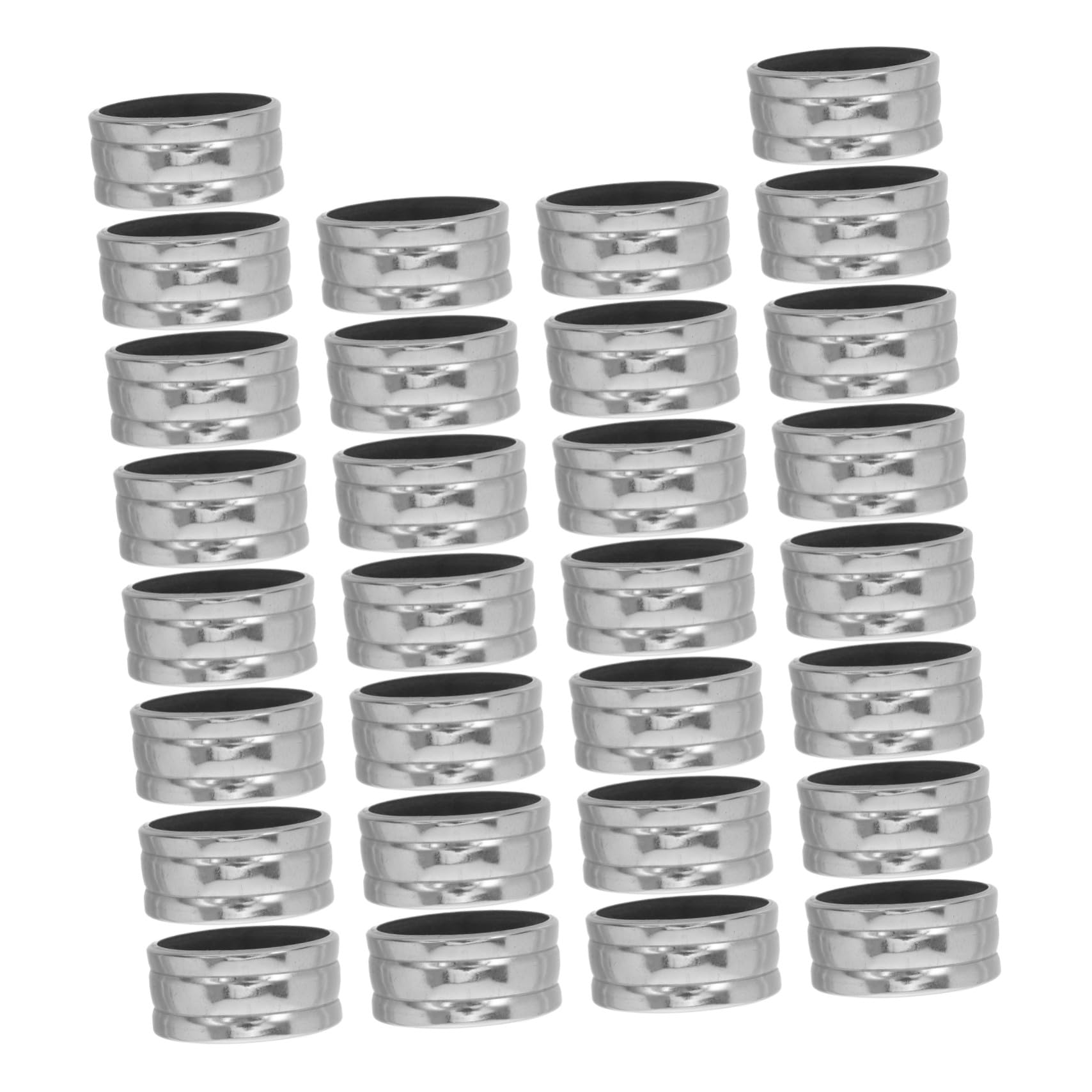 Soporte para botellas de vino y anillos de pastelería COLLBATH, pack de 30 organizadores negros